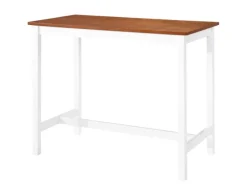 vidaXL Bartisch mit Stühlen 5-tlg. Massivholz Braun und Weiß