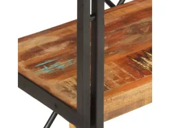 vidaXL Bücherregal 3 Fächer 60x30x80 cm Altholz Massiv