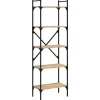vidaXL Bücherregal 5 Fächer Sonoma-Eiche 56x31,5x174 cm Holzwerkstoff