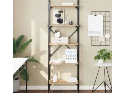 vidaXL Bücherregal 5 Fächer Sonoma-Eiche 56x31,5x174 cm Holzwerkstoff