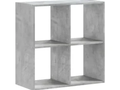 vidaXL Bücherregal Betongrau 68,5x32x68,5 cm Holzwerkstoff