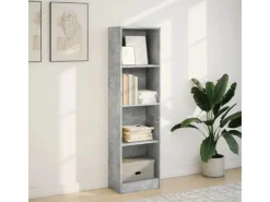 vidaXL Bücherregal Betongrau 40x24x143 cm Holzwerkstoff 857786