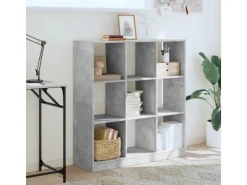 Discount vidaXL Bücherregal Betongrau 102x32x108 cm Holzwerkstoff
