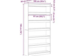 vidaXL Bücherregal Braun Holzwerkstoff 3333929