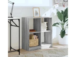 vidaXL Bücherregal Grau Sonoma 68,5x32x75 cm Holzwerkstoff