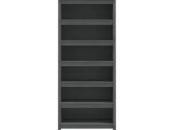 vidaXL Bücherregal Grau 80x35x183 cm Massivholz Kiefer