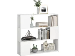 vidaXL Bücherregal Raumteiler Weiß 100x24x94 cm