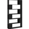 Hot vidaXL Bücherregal Raumteiler Schwarz 100x24x188 cm