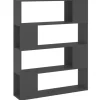 vidaXL Bücherregal Raumteiler Grau 100x24x124 cm