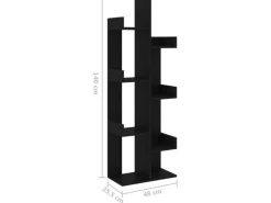 Best vidaXL Bücherregal Schwarz 48x25,5x140 cm Holzwerkstoff