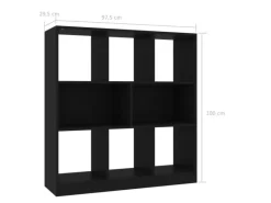 Online vidaXL Bücherregal Schwarz 97,5x29,5x100 cm Holzwerkstoff