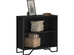 New vidaXL Bücherregal 80x31x74,5 cm Holzwerkstoff 848619 Schwarz