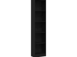 Best vidaXL Bücherregal Schwarz Eichen-Optik 40x24x176 cm Holzwerkstoff 862454 Eiche Schwarz