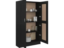 vidaXL Bücherregal Schwarz 82,5x30,5x150 cm Holzwerkstoff 802724