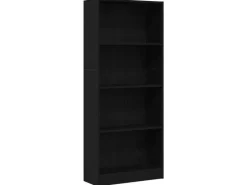 vidaXL Bücherregal Schwarz Eichen-Optik 60 x 24 x 143 cm Holzwerkstoff 862467