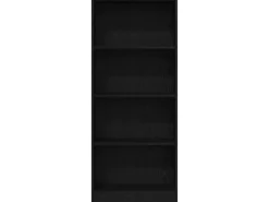 vidaXL Bücherregal Schwarz Eichen-Optik 60 x 24 x 143 cm Holzwerkstoff 862467