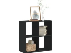 vidaXL Bücherregal Schwarz 68,5x32x68,5 cm Holzwerkstoff