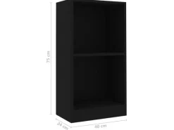 Sale vidaXL Bücherregal 40x24x75 cm Holzwerkstoff 800820 Schwarz