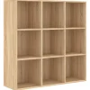 vidaXL Bücherregal Sonoma-Eiche 98x30x98 cm Holzwerkstoff