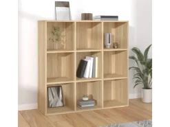 vidaXL Bücherregal Sonoma-Eiche 98x30x98 cm Holzwerkstoff