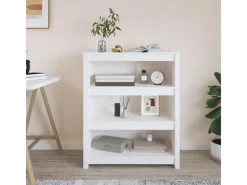 Outlet vidaXL Bücherregal 80x35x97 cm Massivholz Kiefer 821680 Weiß