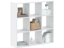 VidaXL Bücherregal Weiß 102x32x102 cm Holzwerkstoff