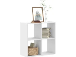 vidaXL Bücherregal Weiß 68,5x32x68,5 cm Holzwerkstoff