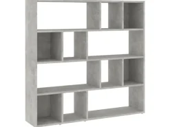 vidaXL Bücherregal/Raumteiler Betongrau 105x24x102 cm