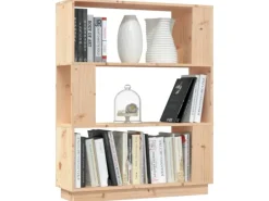 Best vidaXL Bücherregal/Raumteiler 80x25x101 cm Massivholz Kiefer