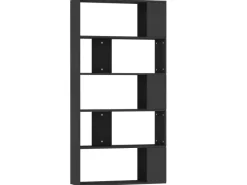 vidaXL Bücherregal/Raumteiler Schwarz 80x24x159 cm Holzwerkstoff