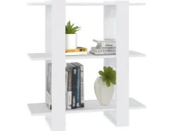 vidaXL Bücherregal/Raumteiler Weiß 80x30x87 cm