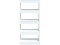 vidaXL Bücherregal/Raumteiler Weiß 60x30x135 cm Holzwerkstoff