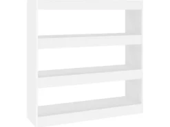 vidaXL Bücherregal/Raumteiler Weiß 100x30x103 cm