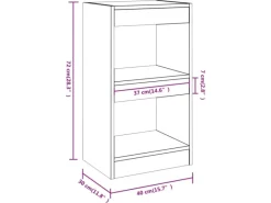 vidaXL Bücherregal/Raumteiler Weiß 40×30×72cm