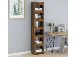 Hot vidaXL Bücherregal/Raumteiler Räuchereiche 40x30x198 cm