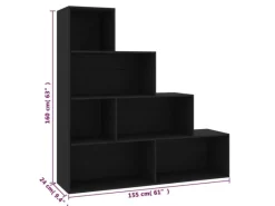 vidaXL Bücherregal/Raumteiler 155x24x160 cm Holzwerkstoff 800658