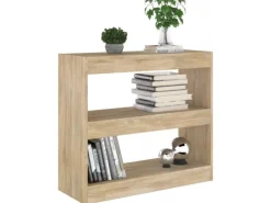 vidaXL Bücherregal/Raumteiler Sonoma-Eiche 80x30x72 cm