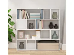 vidaXL Bücherregal/Raumteiler Weiß 105x24x102 cm