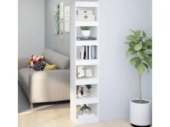 vidaXL Bücherregal/Raumteiler Weiß 40x30x198 cm