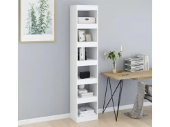 vidaXL Bücherregal/Raumteiler Weiß 40x30x198 cm