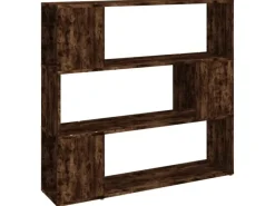 vidaXL Bücherregal/Raumteiler Räuchereiche 100x24x94 cm