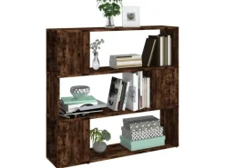 vidaXL Bücherregal/Raumteiler Räuchereiche 100x24x94 cm