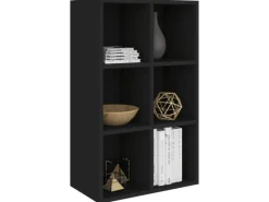 Outlet vidaXL Bücherregal/Sideboard 66x30x98 cm Holzwerkstoff 800343 Schwarz