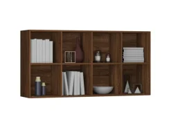 Sale vidaXL Bücherregal/Sideboard Braun Eiche 66×30×130 cm Holzwerkstoff