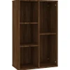 Clearance vidaXL Bücherregal/Sideboard Braun Eiche 50x25x80 cm Holzwerkstoff