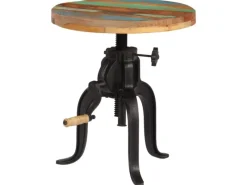 Sale vidaXL Beistelltisch 45 x 45-62 cm Altholz Massiv und Gusseisen 247588