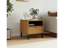 vidaXL Beistelltisch FLAM 50x50x50 cm Massivholz Kiefer