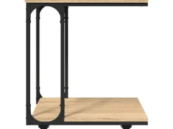 vidaXL Beistelltisch mit Rollen Sonoma 50x35x55,5 cm Holzwerkstoff