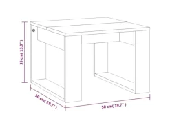 Discount vidaXL Beistelltisch Räuchereiche 50x50x35 cm Holzwerkstoff 825825 Raucheiche