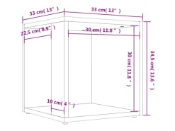 Outlet vidaXL Beistelltisch Sonoma-Eiche 33x33x34,5 cm Holzwerkstoff
